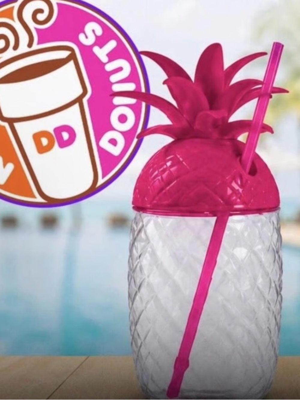 Pink Pineapple Tumbler with Straw - DD Inspired